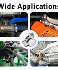 4Pcs T Bolt Hose Clamps 304 Stainless Steel Adjustable Heavy Duty Pipe Strap Clamps Corrosion Resistant Secure Seal For Automotive Turbo Intake Plumbing And Industrial Applications 20 To 22mm Range 18mm Wide M5x40mm Bolts applications in various installations