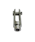 Stainless T316 Right Hand Threaded Yoke End Three Eighths Inch 4 Pack 1200 Lbs front view