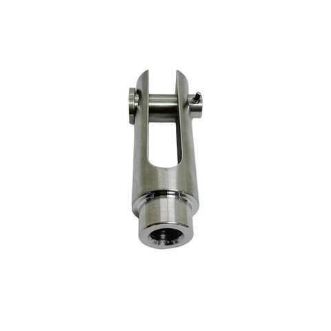 Stainless T316 Right Hand Threaded Yoke End Three Eighths Inch 4 Pack 1200 Lbs front view