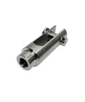 Close-up of Stainless T316 Right Hand Threaded Yoke End Three Eighths Inch 4 Pack 1200 Lbs, showcasing right-hand threading detail.