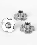 Heavy Duty T Nuts One Quarter Inch 20 Thread Pack Of 30 304 Stainless Steel Four Jaw Tee Nuts For Woodworking display