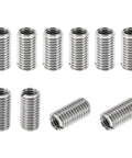 Thread Adapters Sleeve Reducing Nut M10x1.5 Male To M8x1.25 Female Stainless Steel 303 Insert Nut Reducer, 20mm Length, 10 Pack