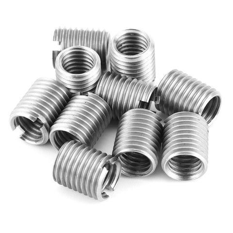 Stainless Steel Thread Repair Tool Kit With 10 Insert Nuts M8 X 1.25 Female Threads And M10 X 1.25 Male Threads
