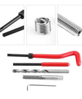 Stainless 35 Piece Thread Repair Kit M6 X 1mm Insert Set with taps, drills, and guides for auto repairs and DIY projects by JoyTube