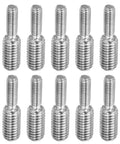 M5x15mm To M8x15mm Double End Threaded Stud Bolt 10 Pack In 304 Stainless Steel for secure connections, front view.