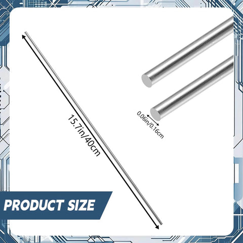 ER308L Stainless Steel TIG Welding Rod Pro Grade 1/16 Inch By 16 Inch, 1.5 Pound Package shown with dimensions