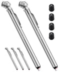 2 Pack Pencil Tire Pressure Gauge, 10 To 75 PSI Range, ANSI B40.1 Grade B ±2% Calibration, Stainless Steel Body With Metal Nozzle