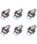 Six Stainless Steel Toggle Latch With Compression Spring Draw Latch Clamp 2.6 Inch Length for cabinets and instrument cases.