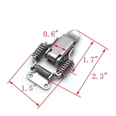 Stainless Steel Toggle Latch With Compression Spring Draw Latch Clamp 2.6 Inch Length Six Pack for cabinets and boxes.