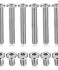 Secure trailers with a 12 piece 304 stainless steel hex socket hasp set, delivering cam action latch reliability and weather resistant door security; includes 1.96 inch bolts and nuts for quick, easy installation on portable trailers.