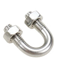U-Bolt Fastener Kit 10Pcs M6x8 304 Stainless Steel For 8mm Pipe Diameter Durable Rust-Resistant Connectors Ideal For Automotive Plumbing And Home Projects