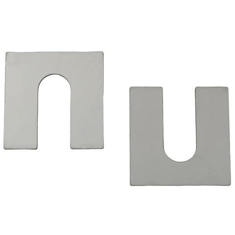 8 Pack 304 Stainless Steel U Shaped Adjustment Shims 50X50X2MM Slotted Horseshoe Washers for Mechanical Leveling