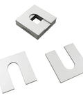 8 Pack 304 Stainless Steel U Shaped Adjustment Shims 50X50X2MM Slotted Horseshoe Washers with Hot Dip Galvanized Finish