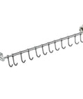 Premium Stainless Steel Kitchen Tool Utensil Organizer Rack with Movable Hooks for Pan Pot, Wall Mount (24"-12Hooks Version B)