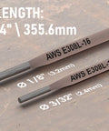 Stainless Steel Stick Electrodes For All Position Welding E308L16 14 Inch 3 32 Inch 5 Pound Pack With Low Spatter