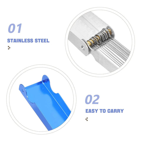 Stainless Steel Welding Nozzle Tip Cleaner Kit 13 Piece High Temp Resistant Torch Cleaning Set components and carrying case detail