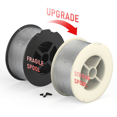 Comparison of fragile and strong spools for Stainless Steel Flux Core MIG Welding Wire 0.030 Inch E308LFC-O