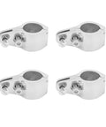 Bimini top jaw slides 4-pack in 316 stainless steel for 1-inch round tubing, front view