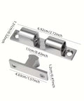 Stainless Steel Double Roller Catch Door Latch for Cabinets and Interior Doors with Smooth Spring Loaded unlocked