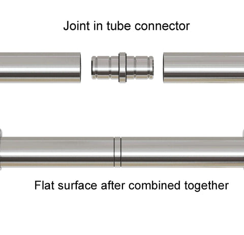Stainless Steel Ceiling Mount Sliding Barn Door Hardware Kit For Doors One And Three Eighths To One And Three Quarters Inches Thick Supports Up To 198 Lb includes joint and connector detail