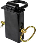 Stake Pocket D-Ring - 1/2 Inch Forged Steel D Ring with 2-1/2 Inch I.D., Black Powder-Coated Stake Pocket D Ring Tie Downs for Cargo Control
