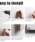 Installation steps for 12 Pack Stainless Steel 1 Inch By 2 Inch Wall Sign Standoff Screws For Acrylic Wood Glass Plexiglass Displays.