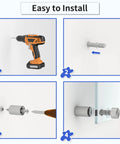 Installation process for Stainless Steel 50 Pack Standoff Screws For Acrylic Signs 3/4 Inch Diameter And 3/4 Inch Length Silver Mounting Hardware