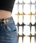 8 Sets Adjustable Star Button Pant Waist Tightener For Jeans And Skirts No Sew No Tools Detachable Decorative Waist Buckles