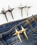 8 Sets Adjustable Star Button Pant Waist Tightener For Jeans And Skirts No Sew No Tools Detachable Decorative Waist Buckles