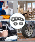 Star Locking Tooth Washers Kit 50Pcs 5 Sizes M2 To M5 For Quick Fasteners with multiple applications in auto, machinery, furniture