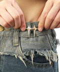 8 Sets Adjustable Star Button Pant Waist Tightener For Jeans And Skirts No Sew No Tools Detachable Decorative Waist Buckles on jeans