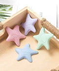 4-pack starfish shaped self-adhesive silicone door handle bumpers protect walls, absorb shocks, and quiet door impacts in pastel colors