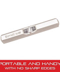 Starrett pocket level 2-1/2 inch, hex brass body with satin nickel finish for precise checks in machine shops and tool rooms.