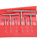 Starrett Telescoping Gage Set delivers true hole sizing with self centering two arms from 5/16 to 6 inches, displayed in red case.