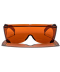 Front view of StarShield Fit Over Sunglasses with Lenses and Blue Light Blocking UV Protection, amber lenses, for prescription eyewear.
