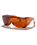 Amber StarShield Fit Over Sunglasses with blue light blocking UV protection, designed to fit over regular eyewear, side view
