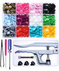 Starter Fasteners Kit With 360 Pcs Snap Fasteners Size 20 And Snap Pliers For Crafts And Clothing Kam Snaps