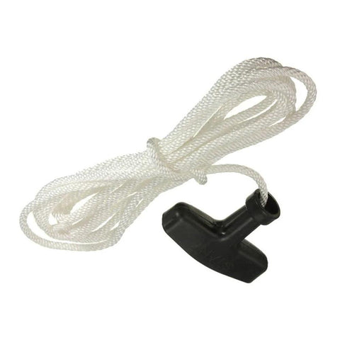 Three Piece Universal Generator Starter Handle Pull Rope Set Without Cover shown with durable plastic handle and polyester rope for engines