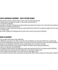 Dock hardware assembly instructions for stationary dock system with guidelines for secure structure and installation steps.