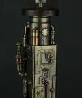 Steampunk Industrial Piping Tower Beacon Clock Mesh Table Lamp With Resin Base And Metal Mesh Shade Seventeen Point Seven Five Inches Tall