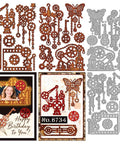 Steampunk Gear Die Cut Set For Scrapbooking And Card Making With Slick Mechanical Butterfly Embossing Stencils, Vintage Gear Frames by MAYJOYDIY