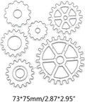 Steampunk Gear Die Cuts For Card Making And Scrapbooking, Metal Cutting Dies For Embossing And Cut Outs, DIY Template Set