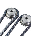 Two steel Industrial Motor Roller Conveyor Transmission Chain Sprocket Gears with 29 teeth for smooth power transmission.