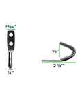 Rope Binding Hooks Five Eighth Inch Open End 20 Pack For Tarp Anchors Tie Downs with metal hook measurements