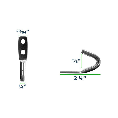 Rope Binding Hooks Five Eighth Inch Open End 20 Pack For Tarp Anchors Tie Downs with metal hook measurements
