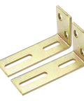 Two Adjustable L Brackets For Sliding Doors With Guide Roller Mounts, Thickened Steel Construction With Galvanized Finish