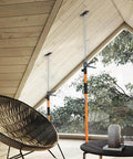 ✝️ 4PK Support Pole, Steel Telescopic Adjustable 3rd Hand Support System, installed in modern attic for stable alignment, extends 49 to 114 inch.