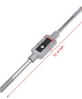 Front view of Beefy Adjustable Tap Wrench For M6 To M20 Fits One Quarter Inch To Three Quarter Inch Taps Steel Hand Tool
