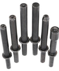 7 Piece Air Hammer Rivet Bit Set With 0.401 Shank For Pneumatic Rivet Hammers, Beefy 45# Steel Bits, includes 6 bits and spring