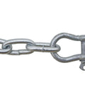 Close-up of Extreme Max 3006.6572 BoatTector Galvanized Steel Anchor Lead Chain with 3/8" Shackles, 5/16" x 5' for smooth motion systems.